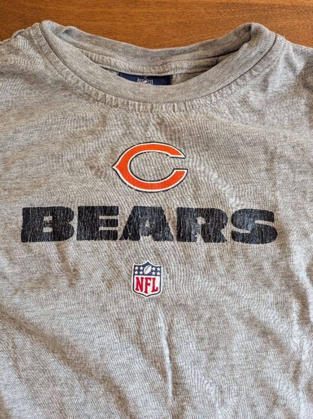 Chicago Bears Toddler Boys Gray Long-Sleeve Tee, Size SM (4) - Picture 2 of 4
